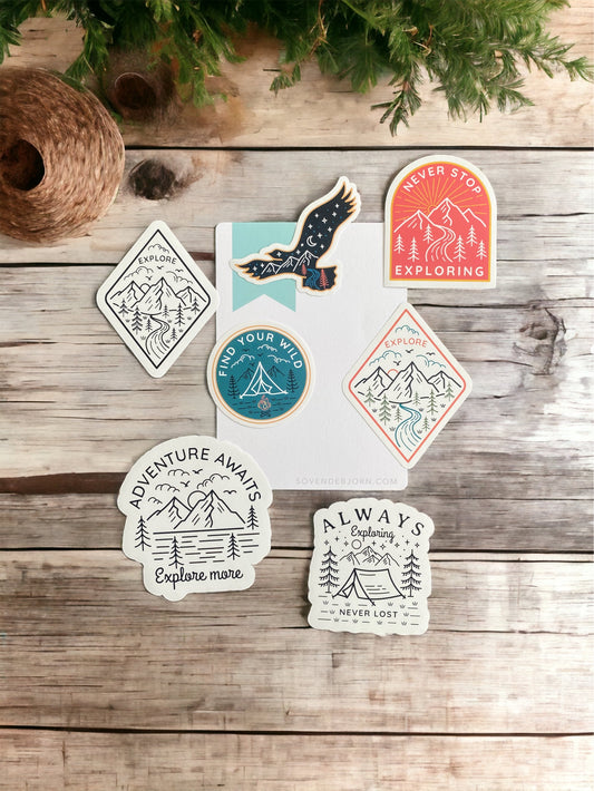 Always Adventuring Sticker set