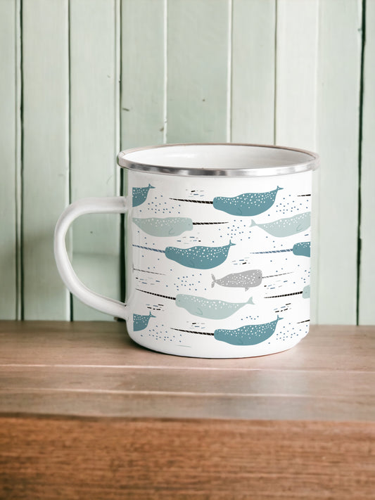 Narwhal Love - Enamel Mug