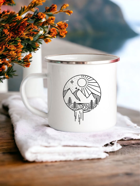 Mountain Coast  - Enamel Mug