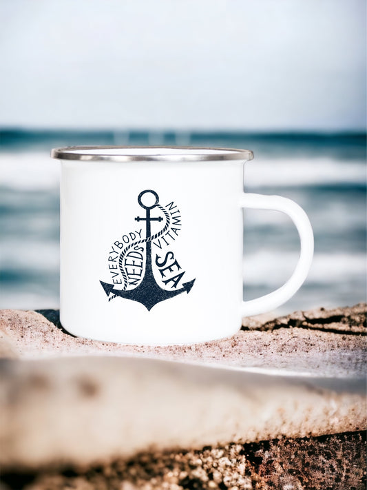 Everybody Needs Vitamin Sea - Enamel Mug