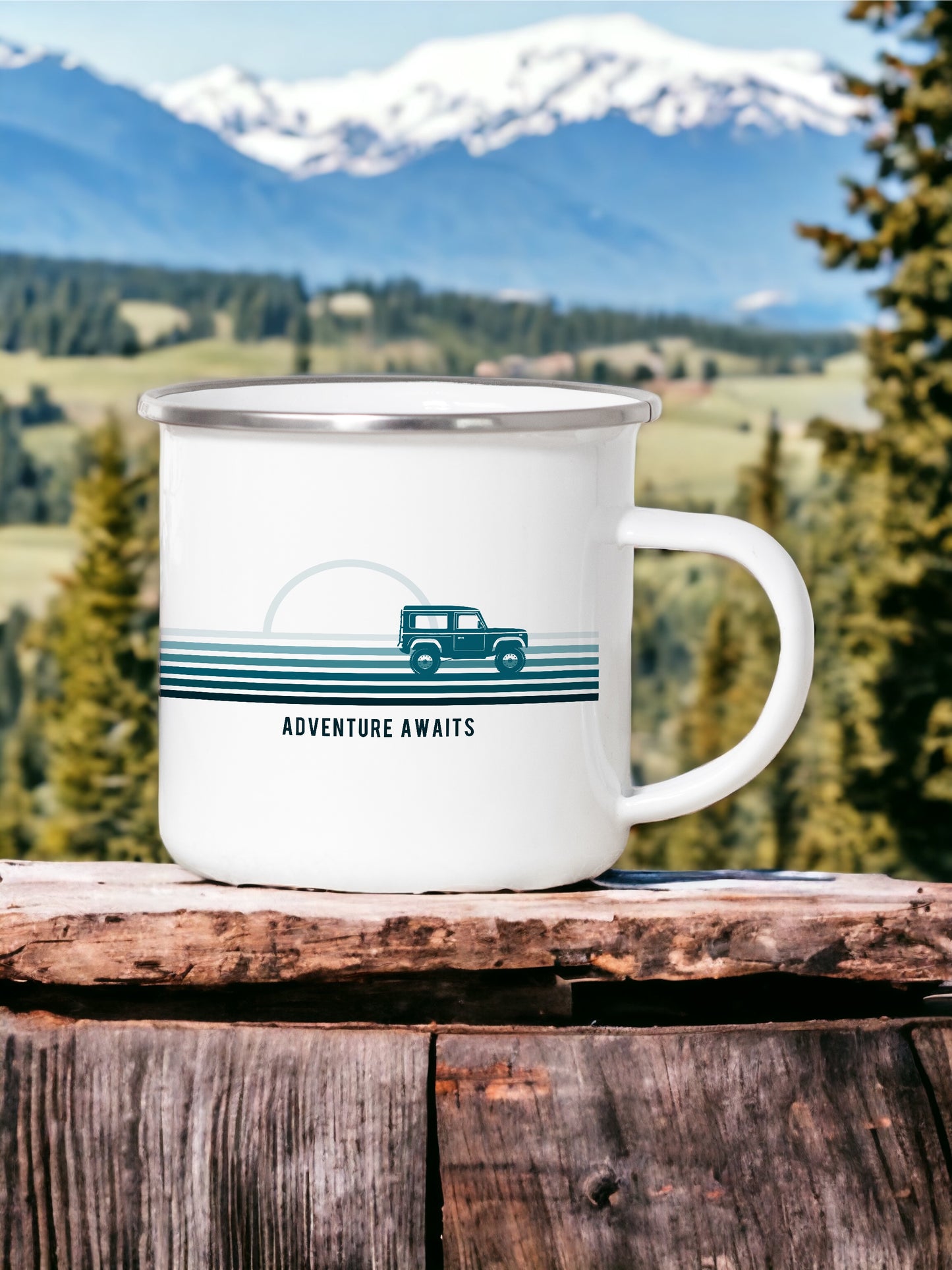 Adventure Awaits, 4x4 - Enamel Mug