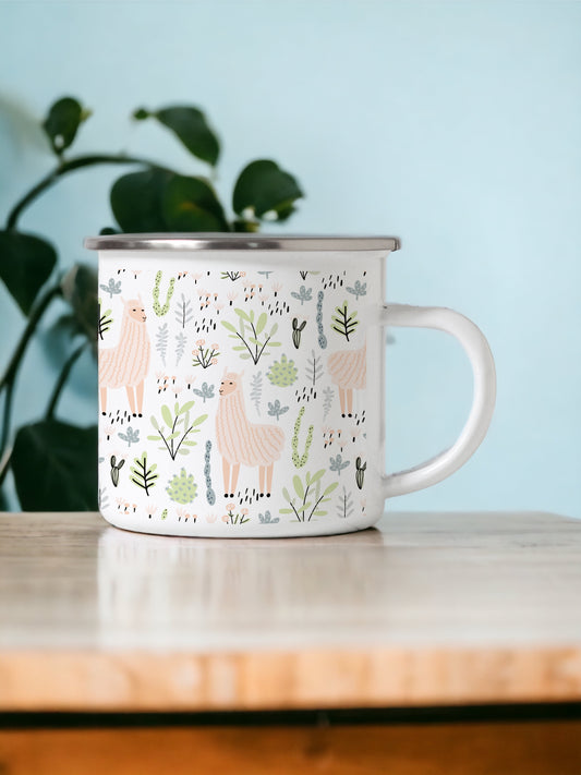 Pink Llamas in my dreams - Enamel Mug