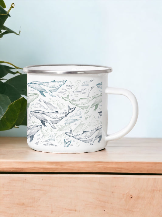 Free like the Whales - Enamel Mug