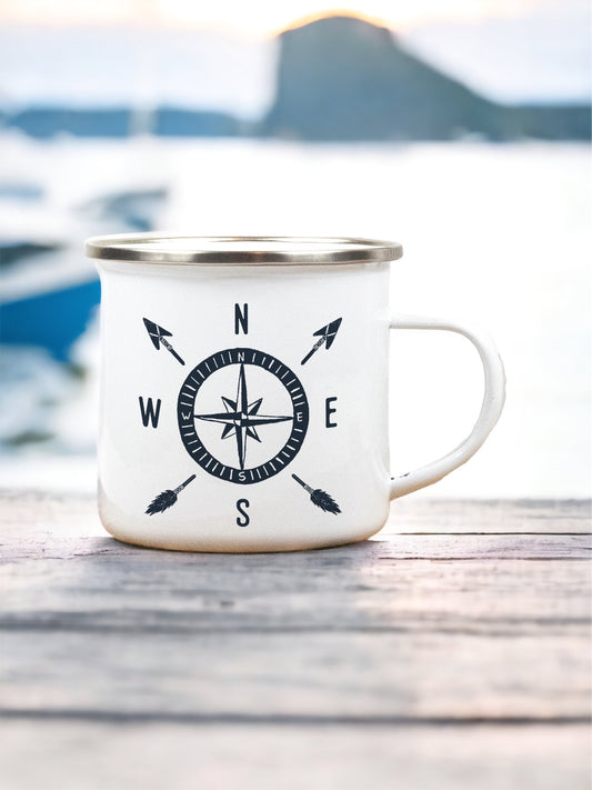 Compass - Enamel Mug