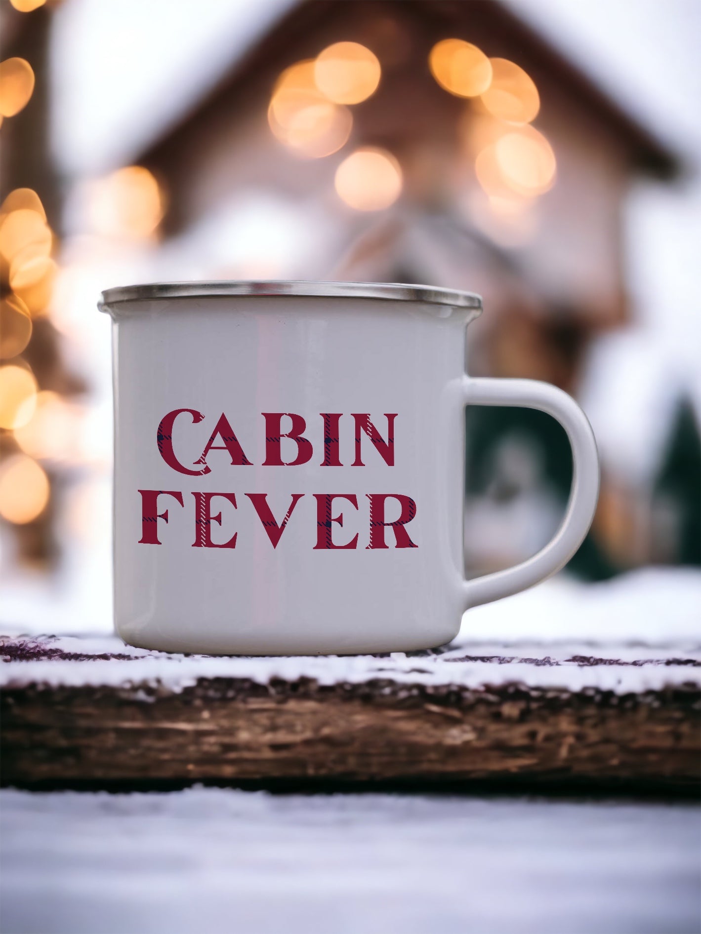 Cabin Fever - Enamel Camping Mug