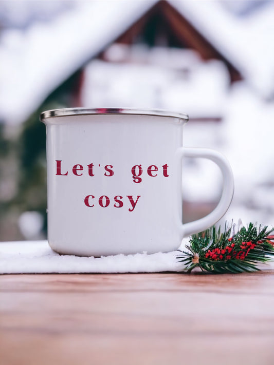 Let's Get Cosy - Enamel Camping Mug