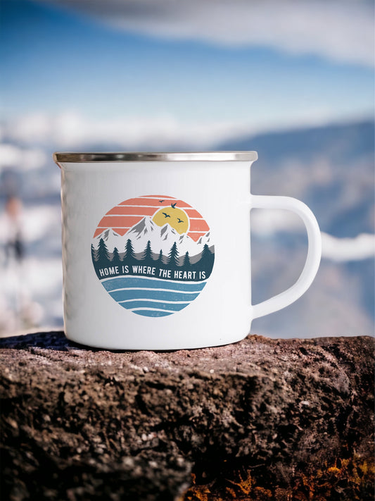 home is where the heart is - Enamel Mug