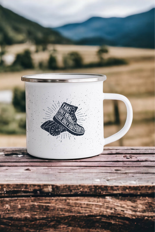 Take only memories, leave only footprints - Enamel Mug