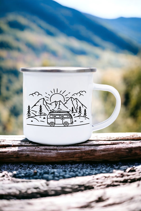 Campervan - Enamel Mug