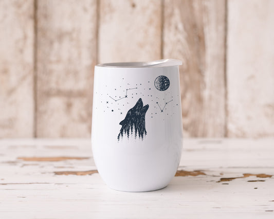 Wolf Moon - Wine Tumbler