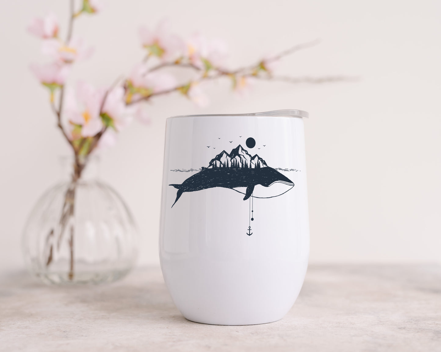 Whale Island - Wine Tumbler