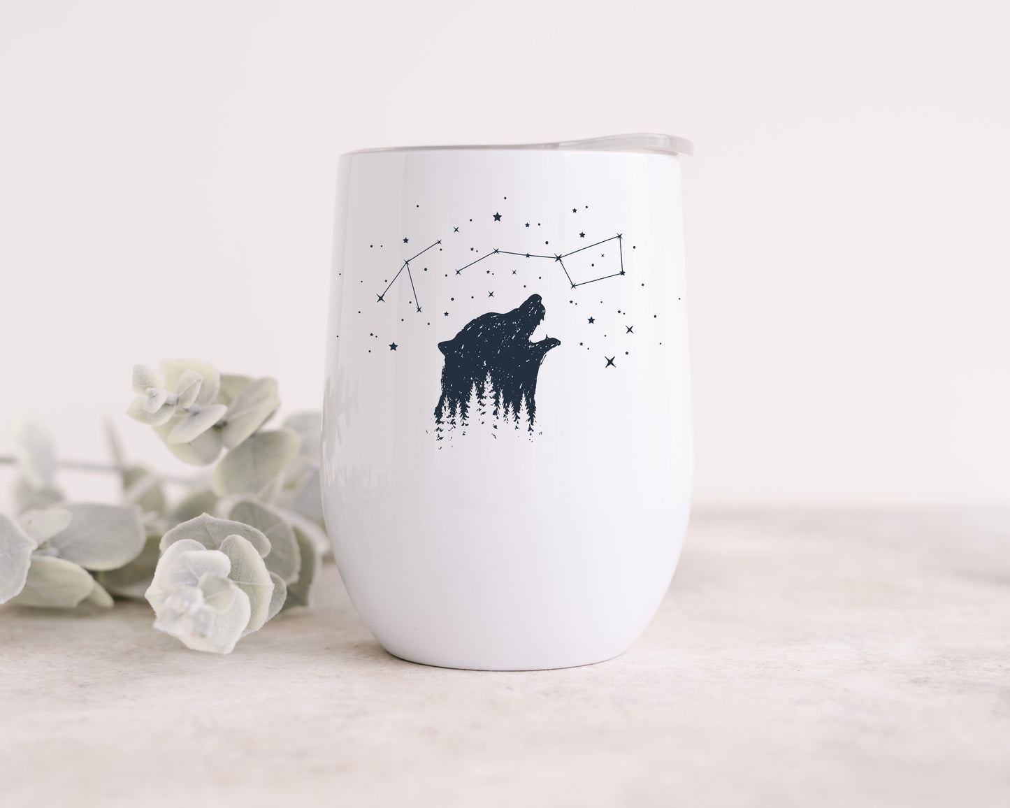 Bear Moon - Wine Tumbler