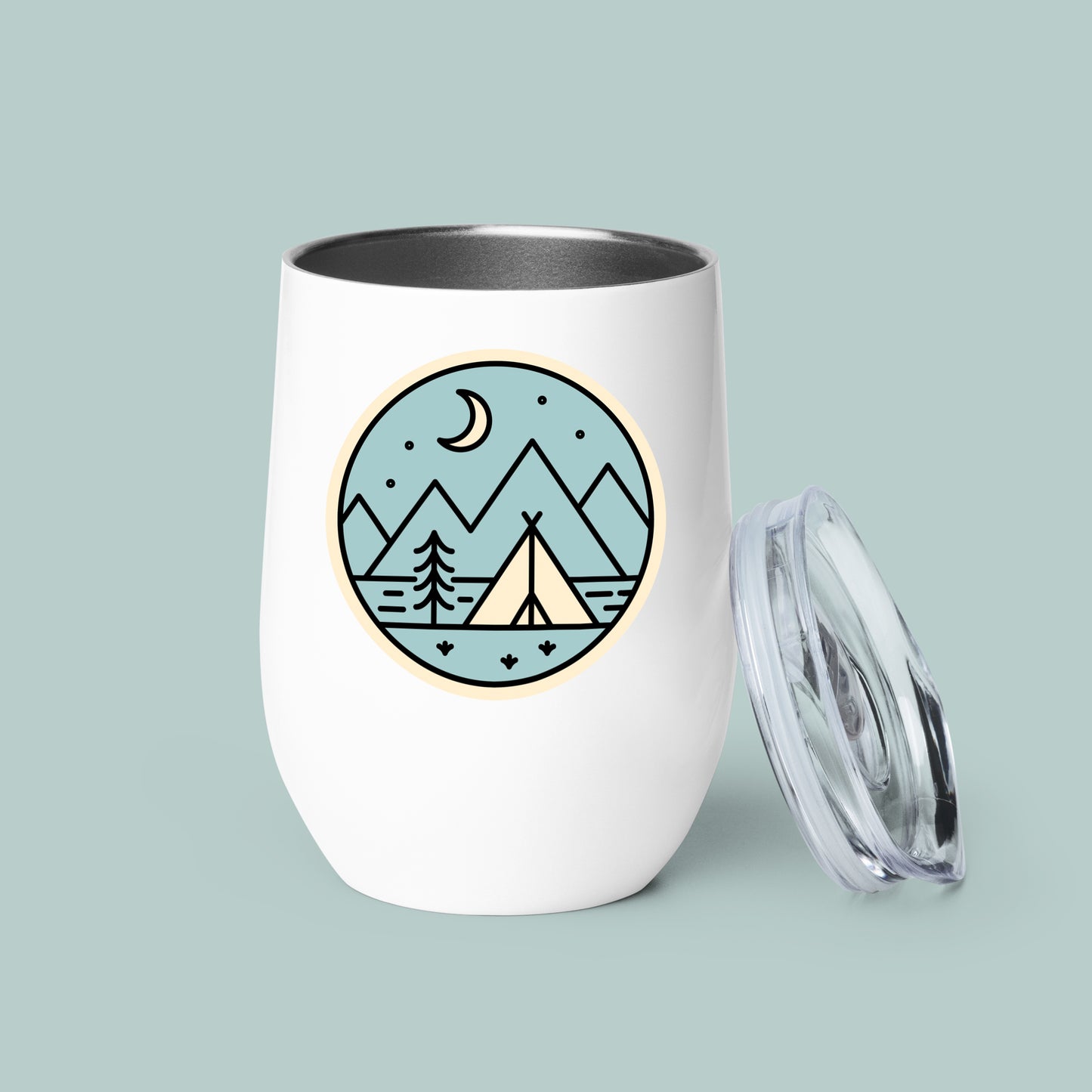 Camping Badge - Wine Tumbler