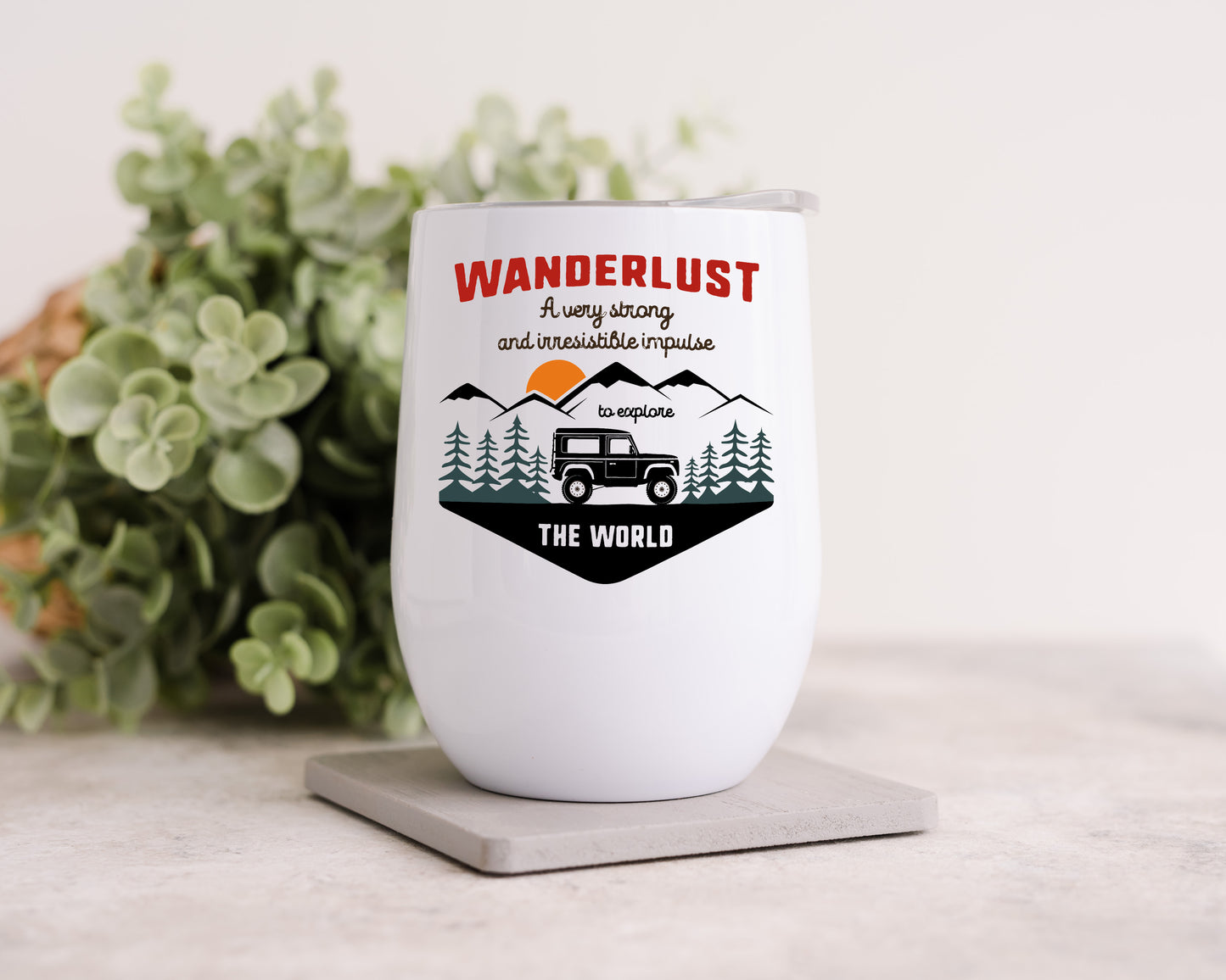 Wanderlust - Wine Tumbler