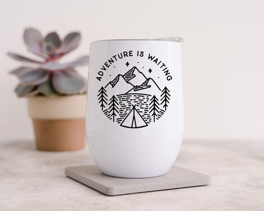 Adventure is waiting - Wine Tumbler