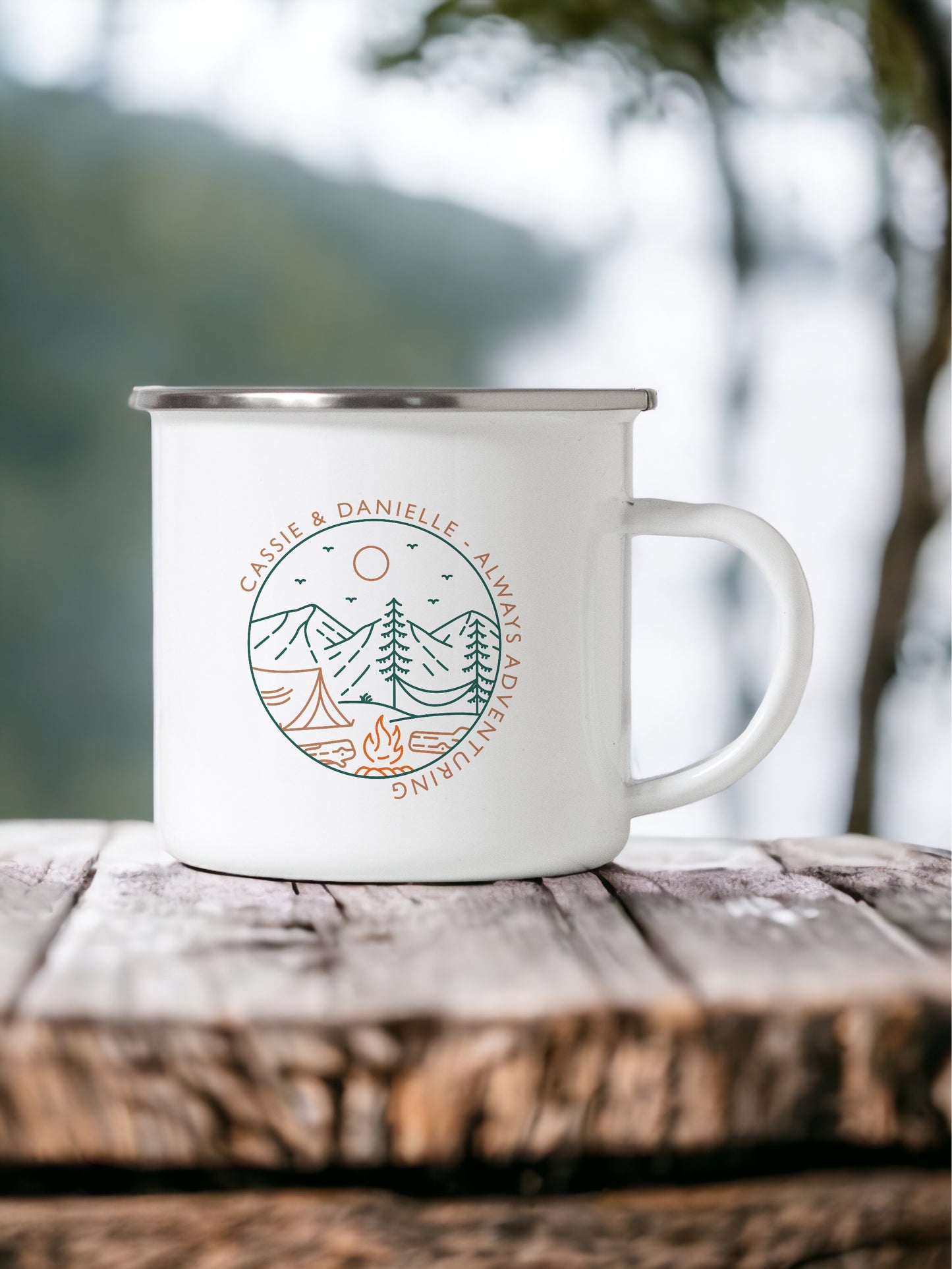 Personalised Couples Camping Mug