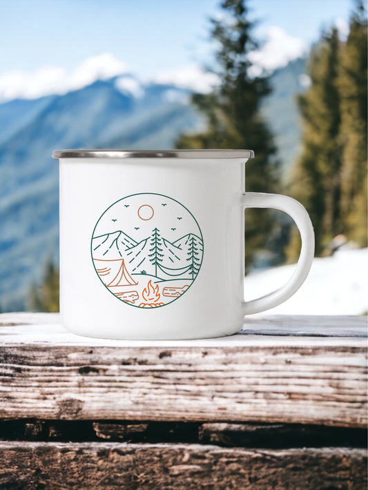 Let's go camping - Enamel Camping Mug