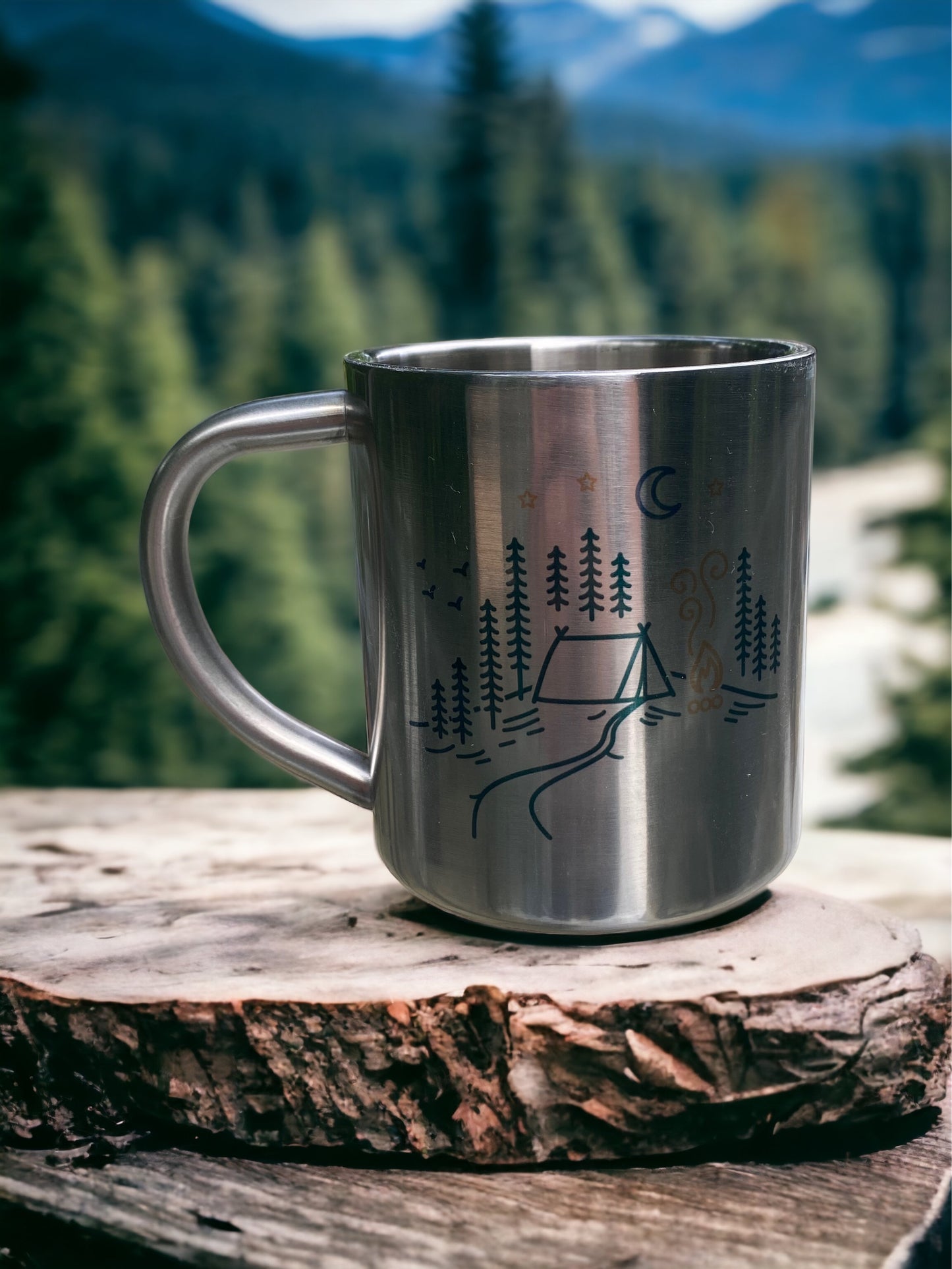 Let's go camping - Stainless Steel Camping Mug