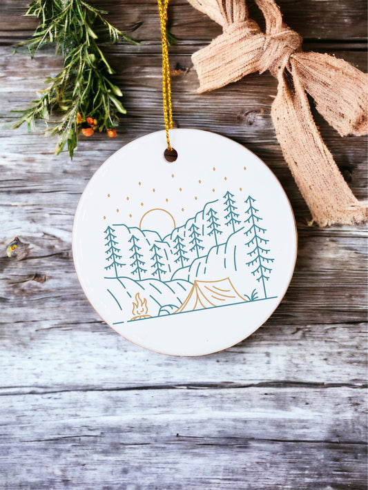 Let's go camping - Ceramic Ornament