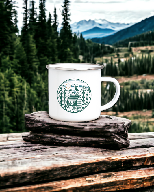 Cabin in the woods - Enamel Mug