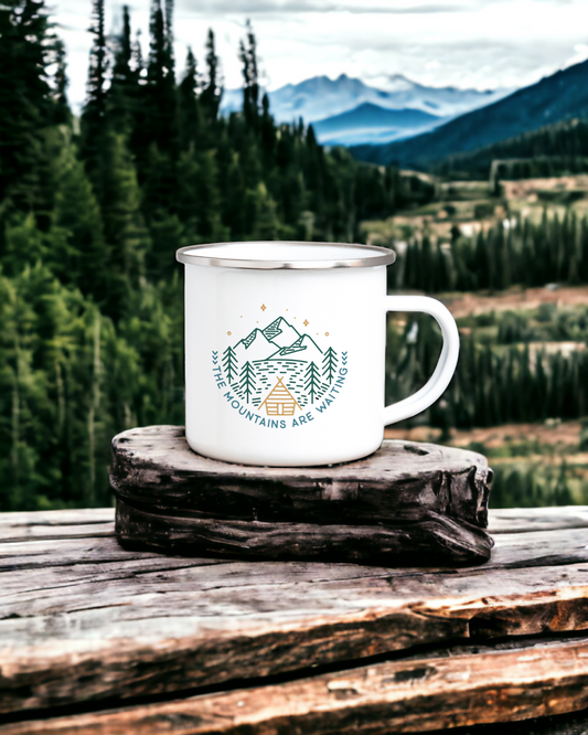 The mountains are waiting - Enamel Mug