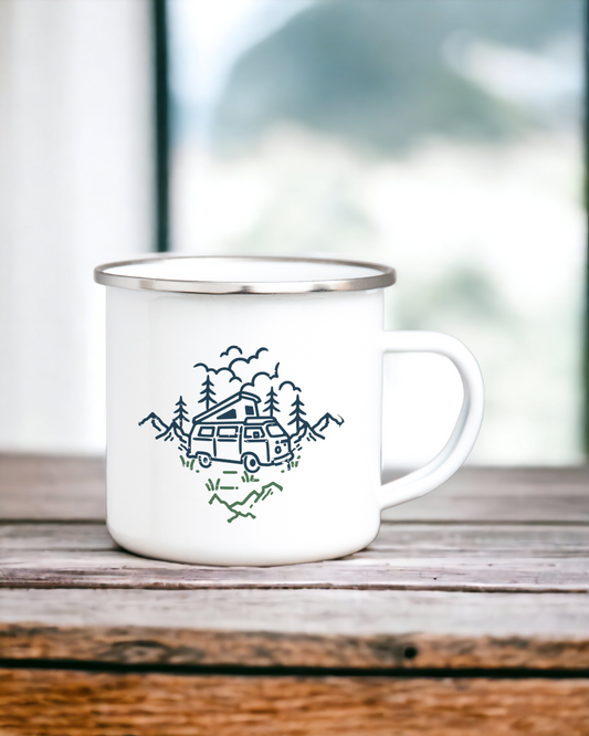 Campervan - Enamel Mug