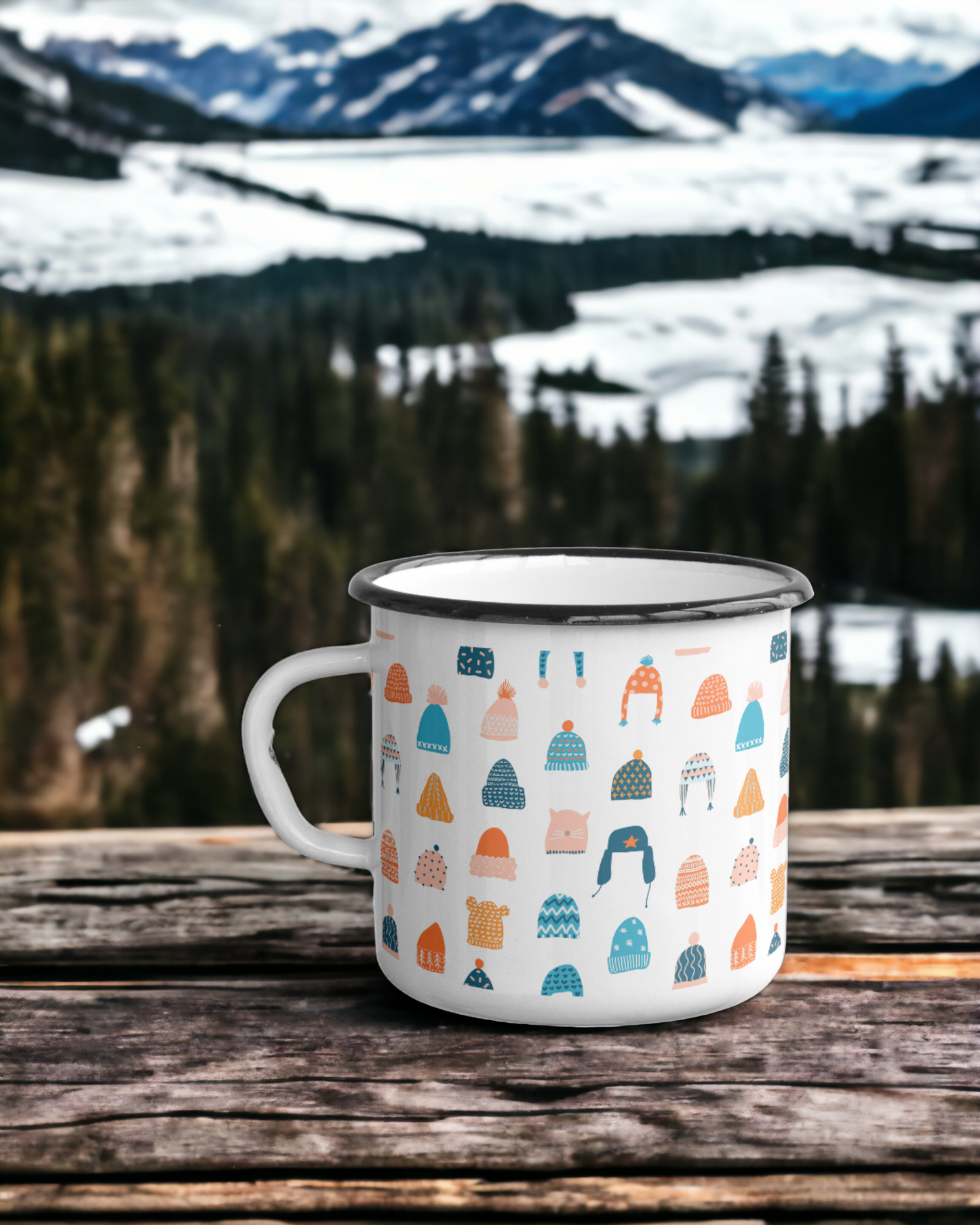 Christmas on the Slopes - Ceramic Camping Mug