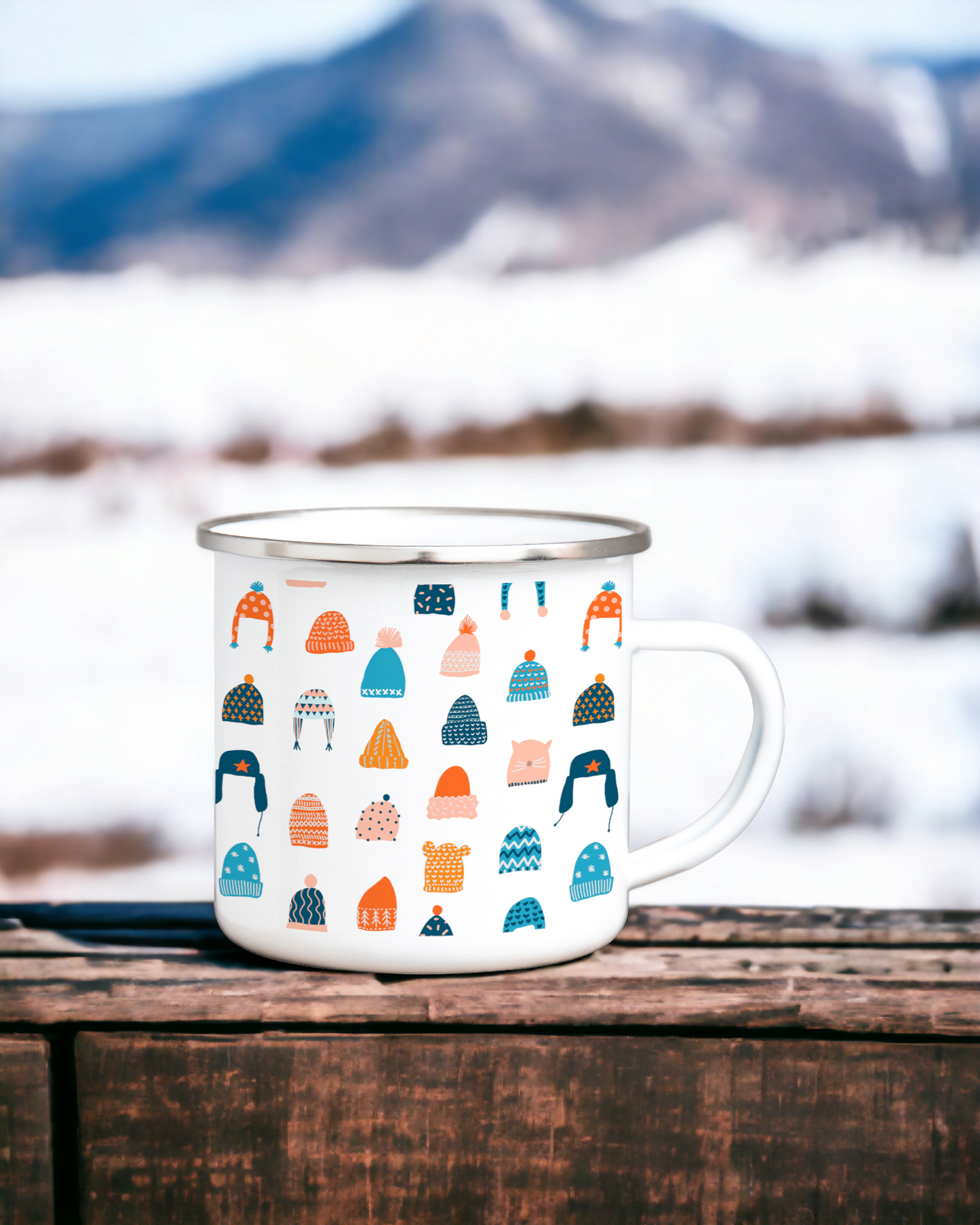 Christmas on the Slopes - Enamel Camping Mug