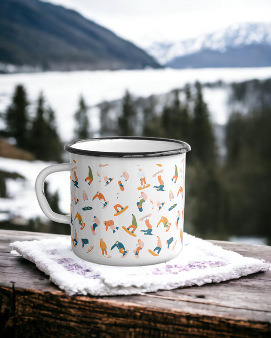 Christmas on the Slopes - Ceramic Camping Mug