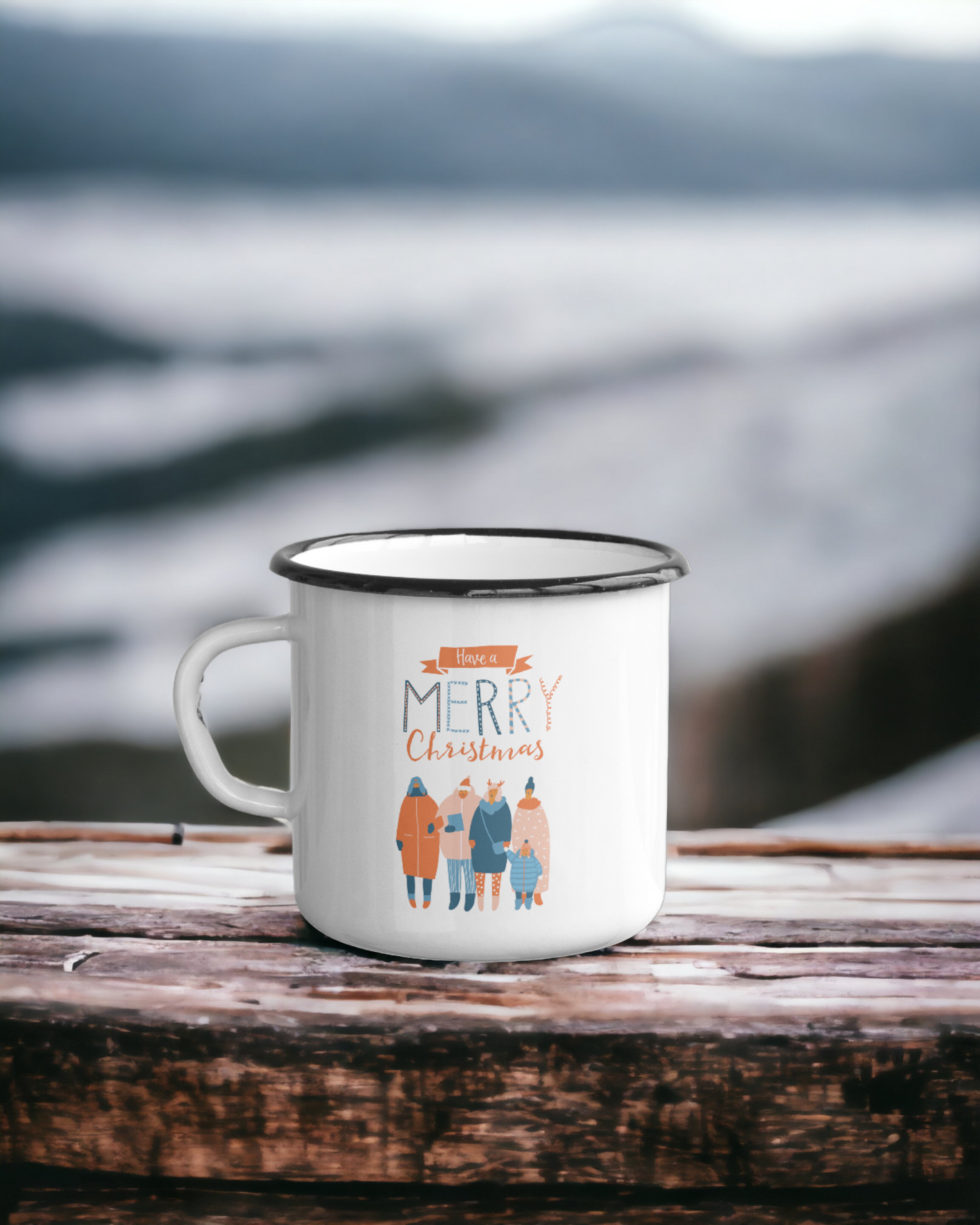 Christmas on the Slopes - Ceramic Camping Mug