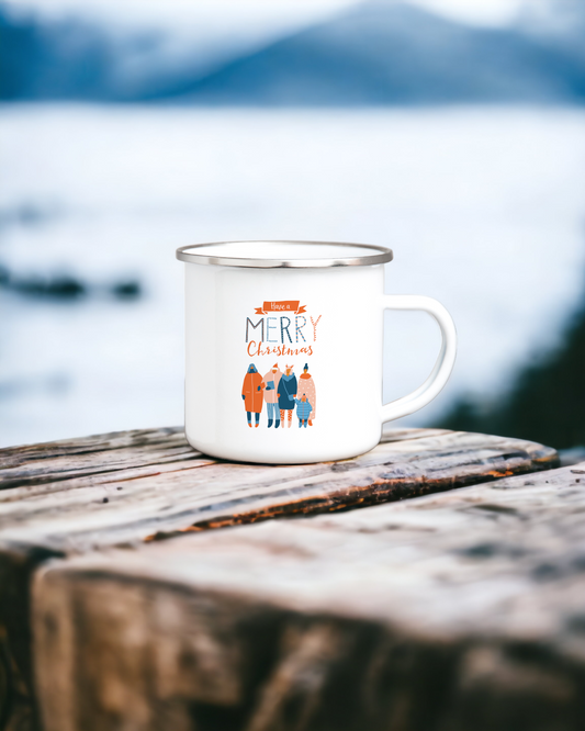 Christmas on the Slopes - Enamel Camping Mug