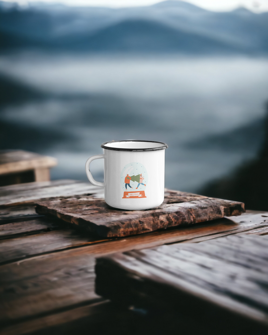 Christmas on the Slopes - Ceramic Camping Mug