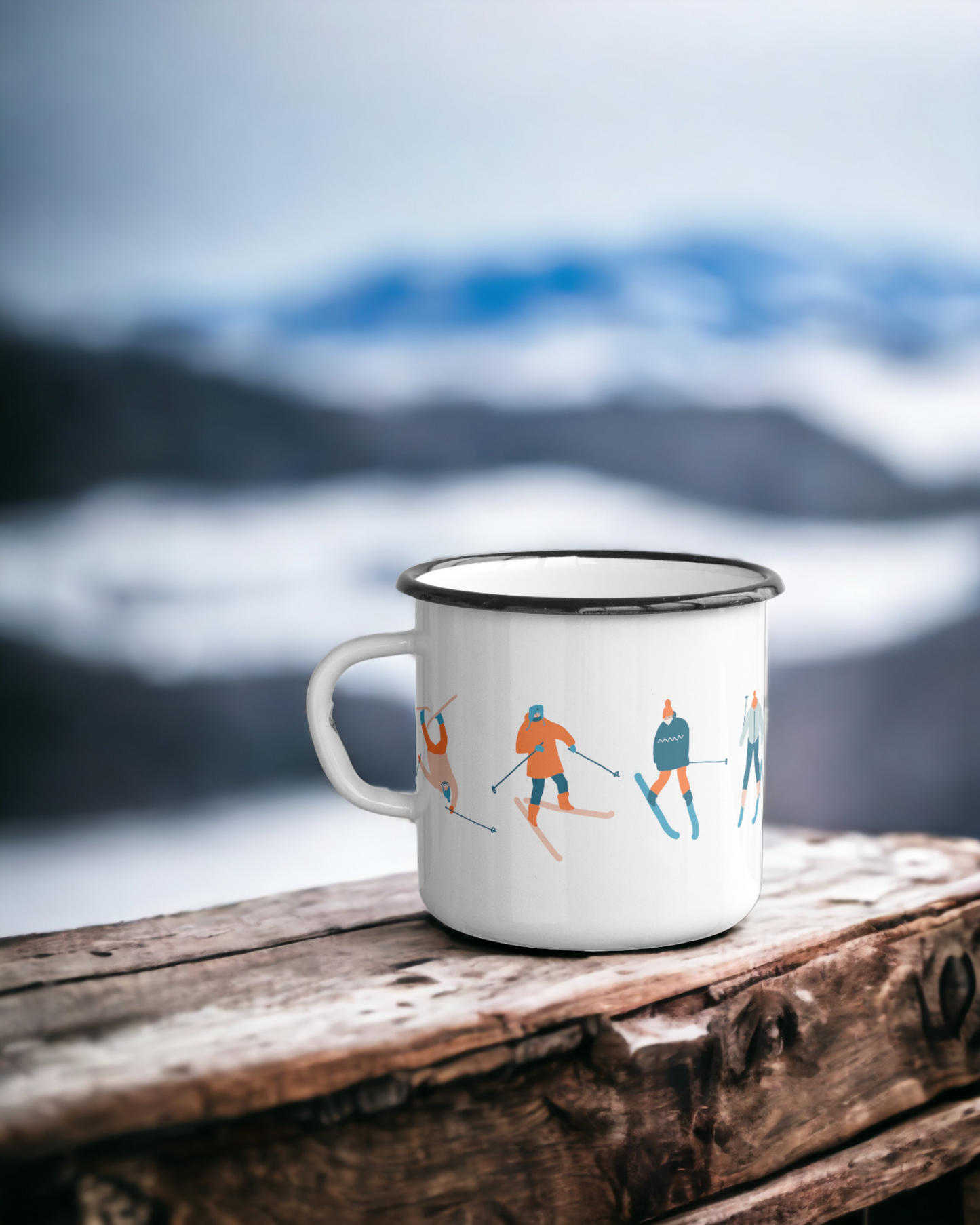 Christmas on the Slopes - Ceramic Camping Mug