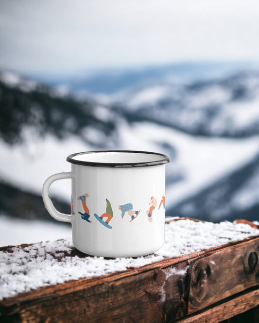 Christmas on the Slopes - Ceramic Camping Mug