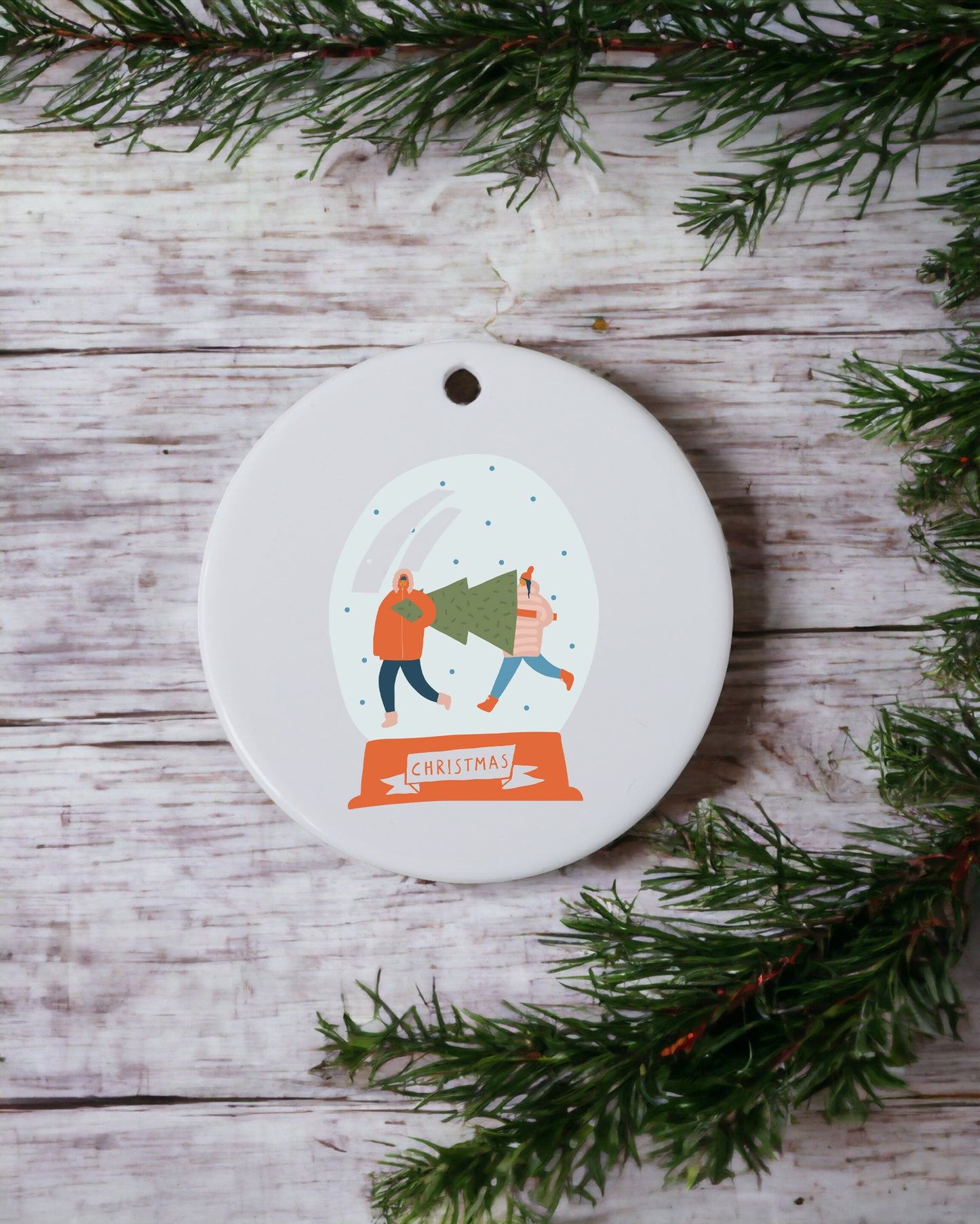 Christmas on the Slopes - Ceramic Ornament