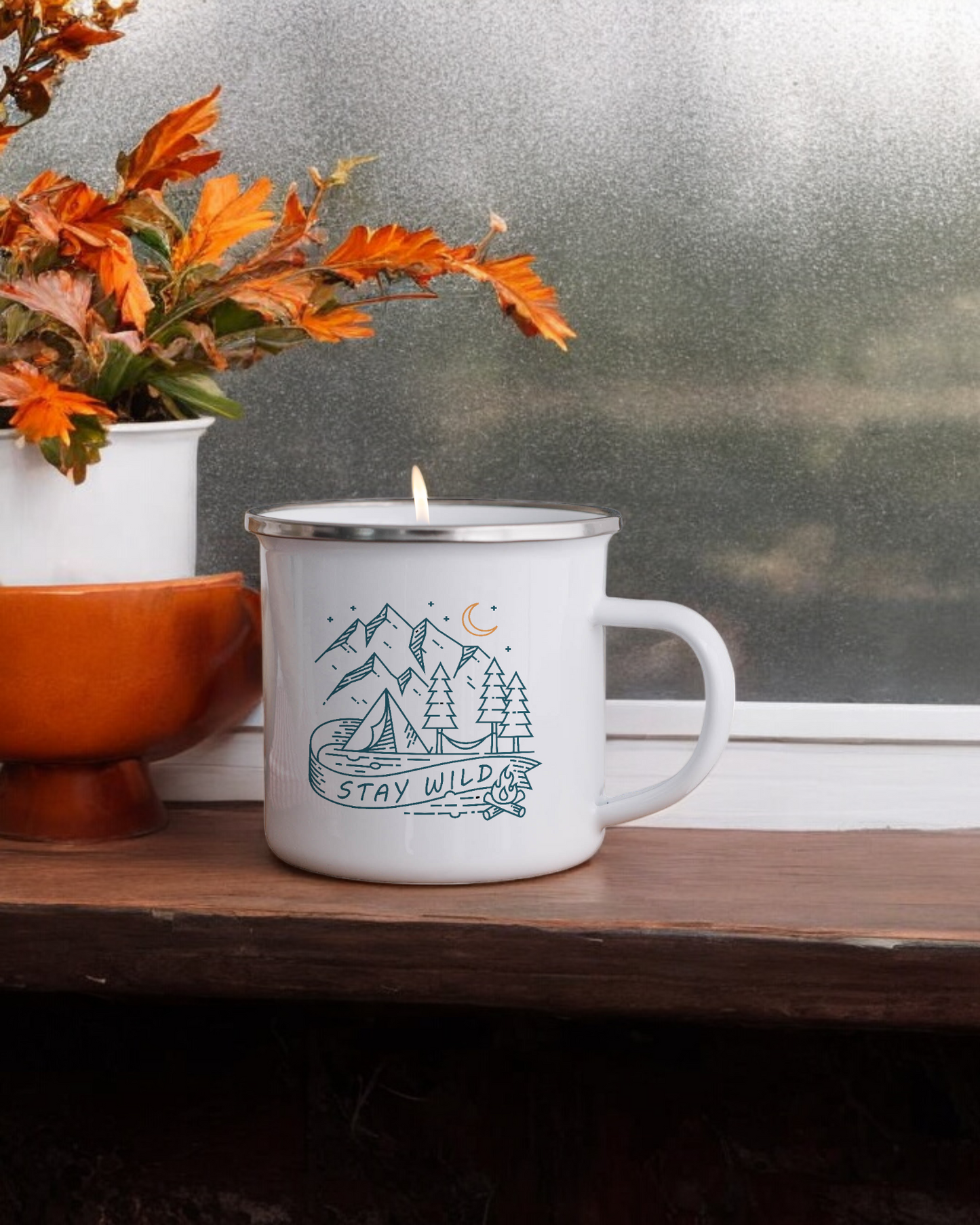 Stay Wild - Enamel Camper Candle