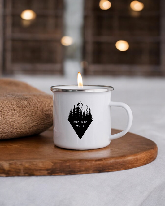 Explore More - Enamel Camper Candle