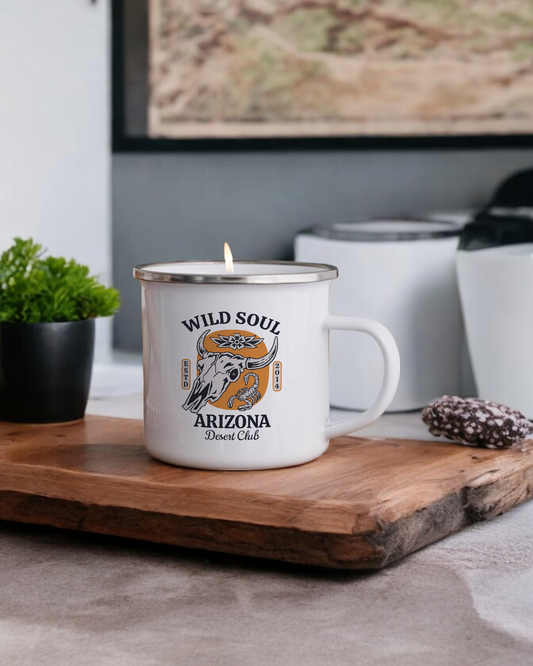 Wild soul - Enamel Camper Candle