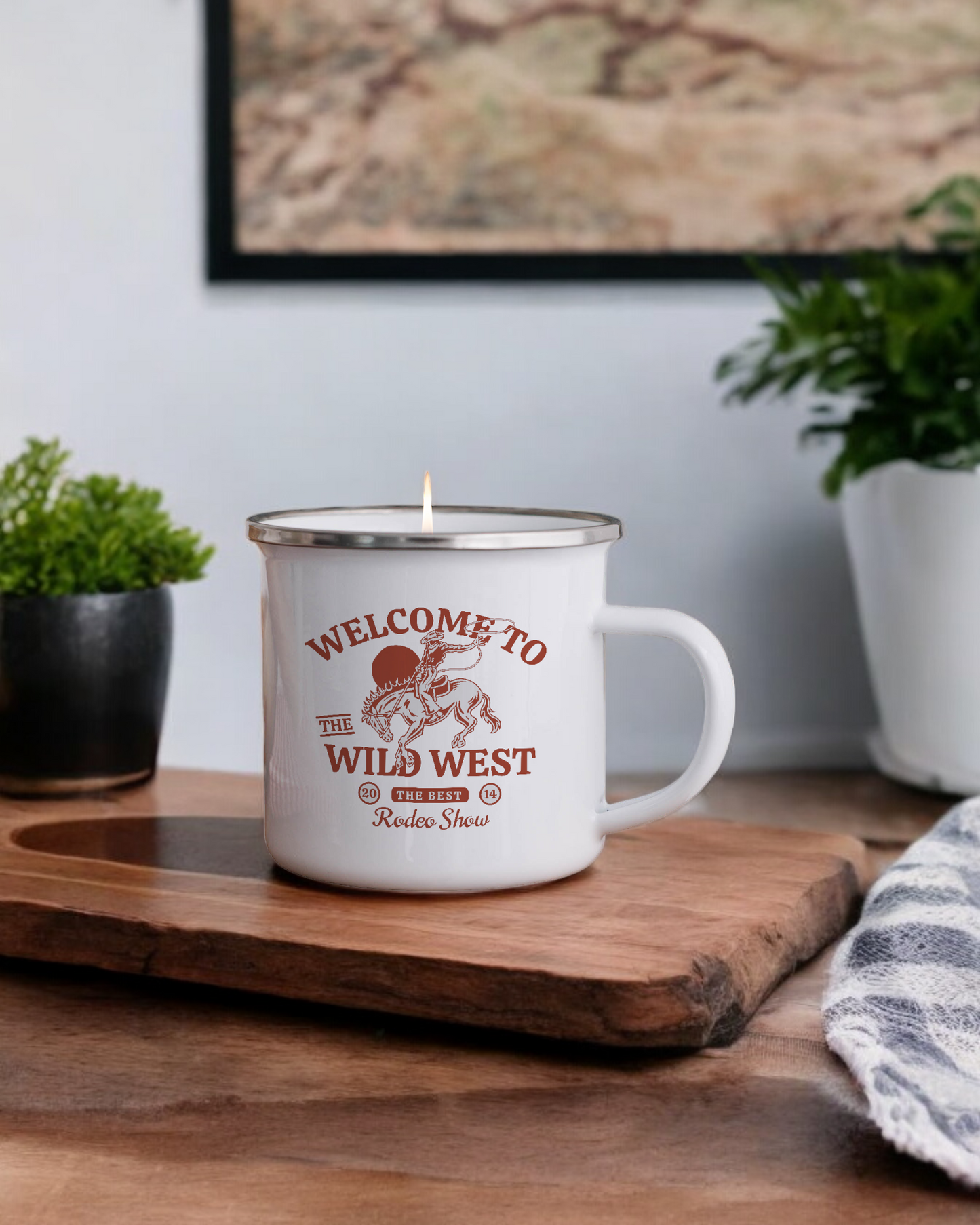 Welcome to the Wild West - Enamel Camper Candle