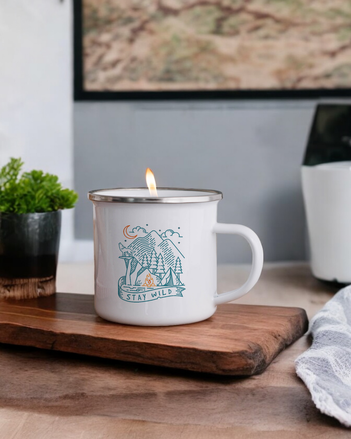 Stay wild - Enamel Camper Candle