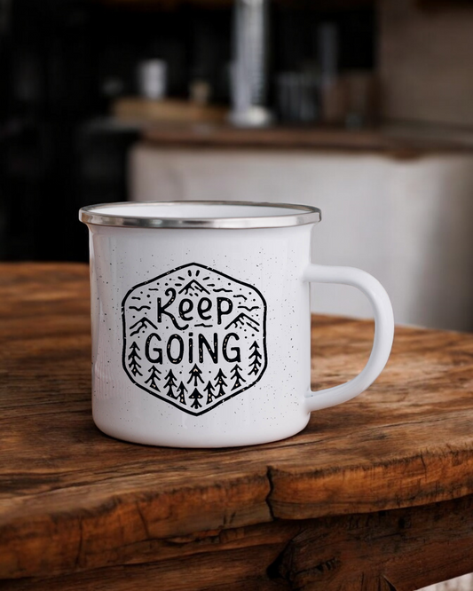 Keep Going - Enamel Camper Mug