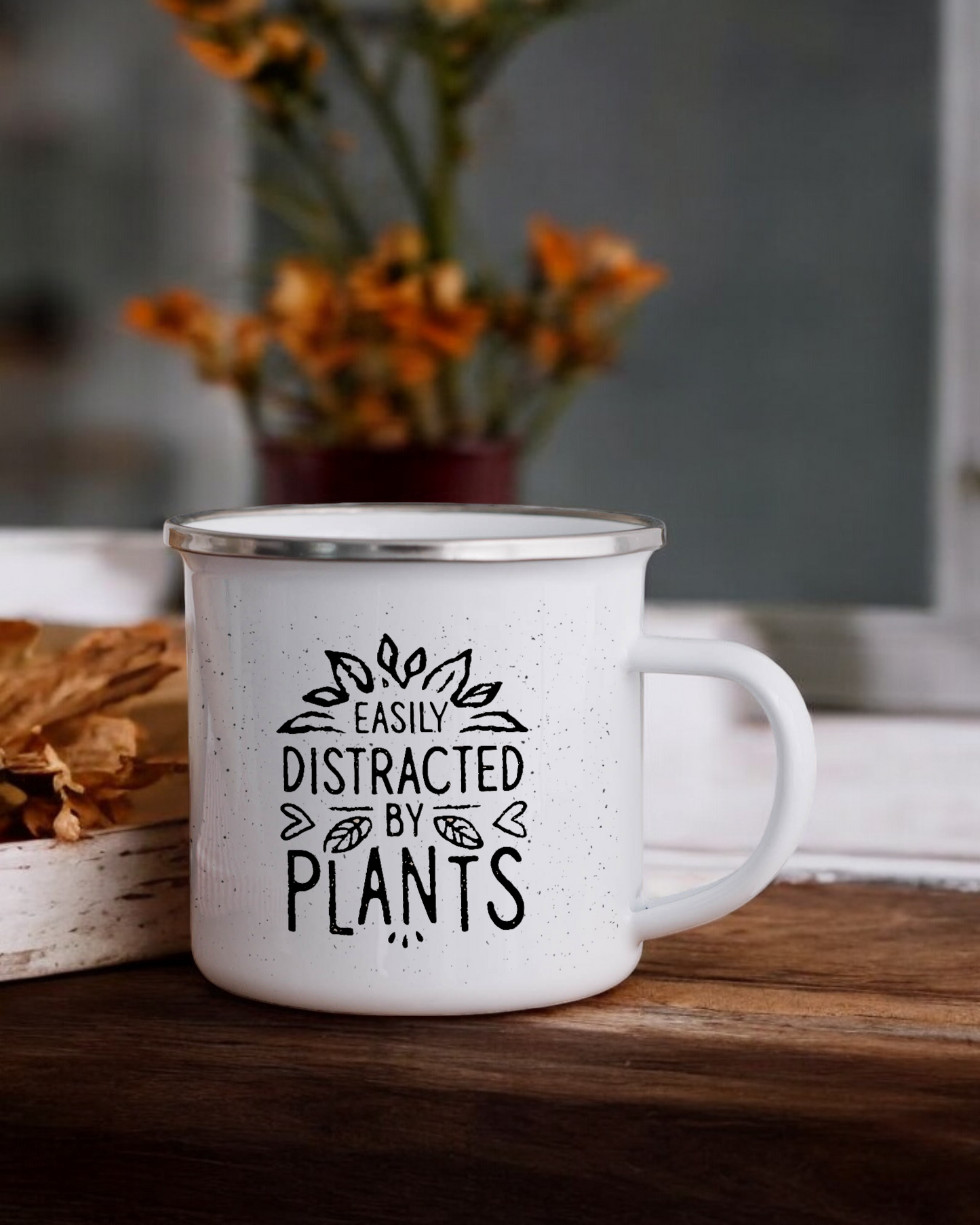 Easily Distracted By Plants - Enamel Camper Mug