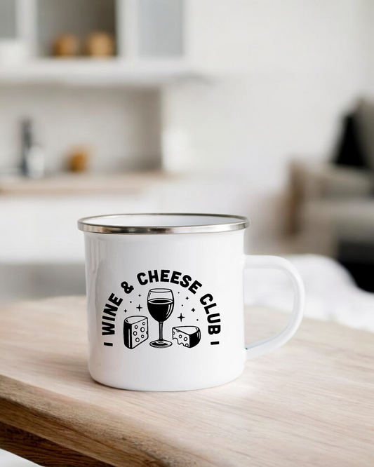 Wine & Cheese Club - Enamel Camper Mug