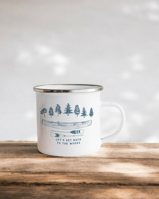 Let's get back to the woods - Enamel Camper Mug