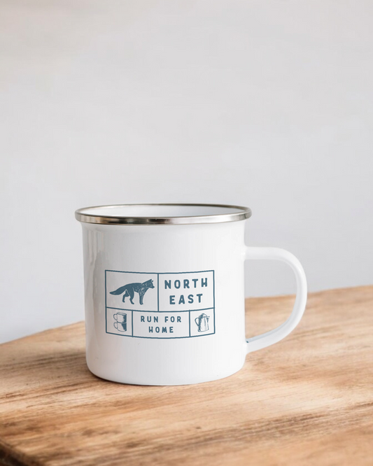 North East, run for home - Enamel Camper Mug