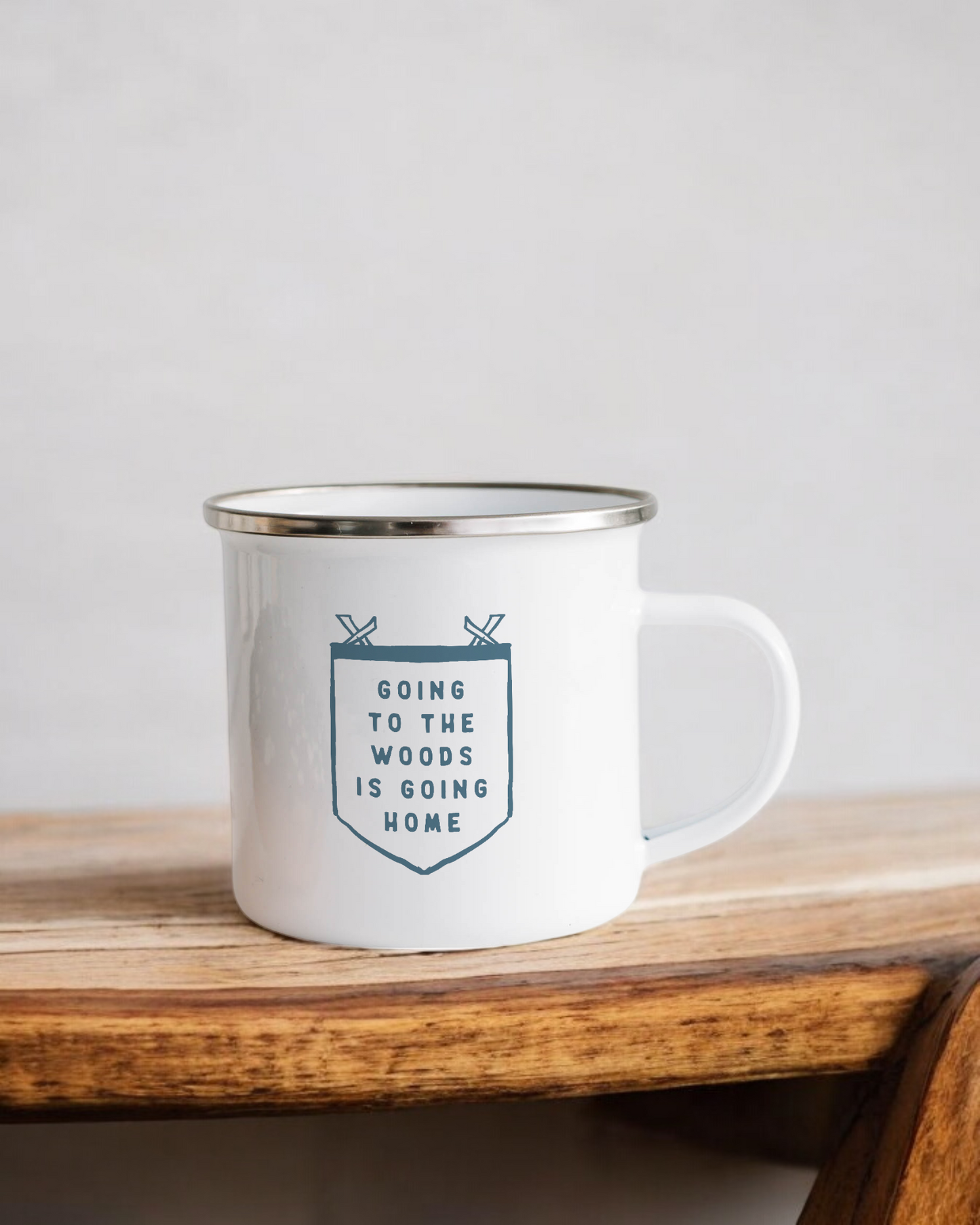 Going to the woods is going home - Enamel Camper Mug