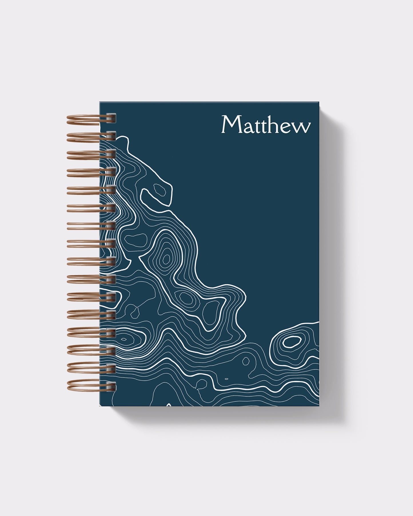 Personalised Topographic Map Notebook