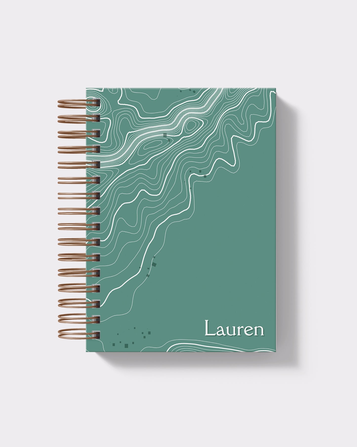 Personalised Topographic Map Notebook