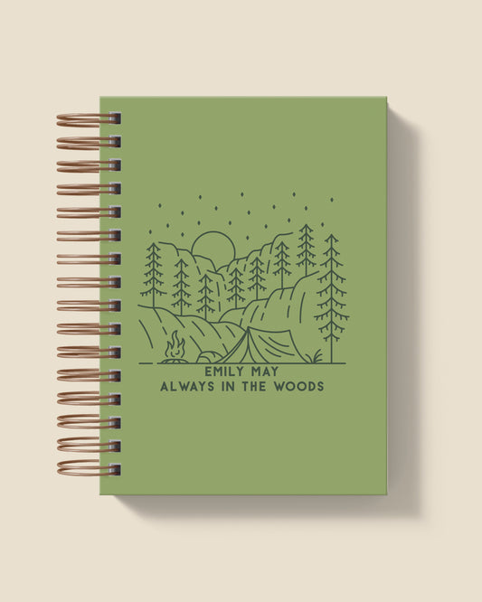 Always in the woods Personalised Notebook