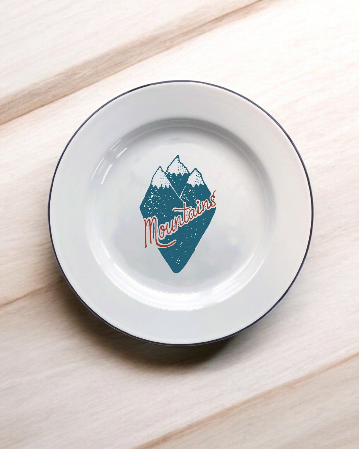 Mountains Decorative Enamel Plate